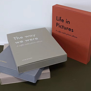 Factory Custom Wholesale Large Exquisite Rectangular Packing Gift Book Shape Album Paper Box Linen Photo Box
