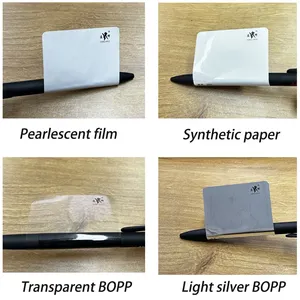 Kertas Sintetis termal 75g, lem dapat dilepas, 60u grid bawah inkjet pearlescent film label perekat gulungan kertas