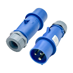 ปลั๊กกันน้ำอุตสาหกรรม 3 ขา 16A IP44 ขั้วต่อไฟฟ้าพลาสติกสำหรับภายนอกอาคาร 380V มาตรฐานการต่อสายดิน - Product Image 5