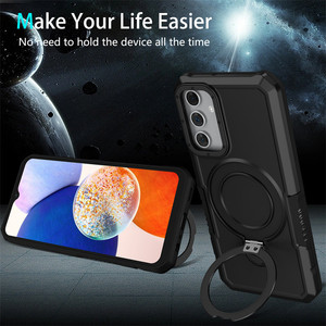 Hybrid TPU + PC Ring Stand Holder Armor Back Case para Samsung <span class=keywords><strong>Galaxy</strong></span> A56 A36 A55 A25 A35 A15 A54 A34 A53 A73 A10S A05S A24 A32 - Product Image 2
