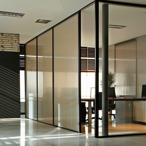 พาร์ติชันสำนักงานกระจกอลูมิเนียมเฟรมแคบแบบทนทานความละเอียดสูง - Product Image 2