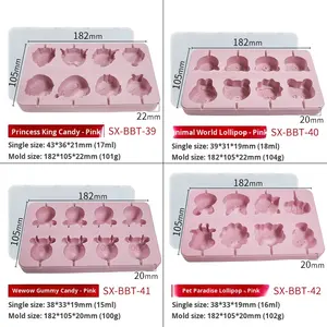 Moule en Silicone Moderne et Minimaliste pour Sucettes en Forme de Dessin Animé, Varié, Sans BPA, Démoulage <span class=keywords><strong>Facile</strong></span>, Sans Odeur, Moule Fait Maison pour Bâtonnets de Fromage - Product Image 4