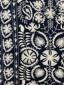 Traditional Uzbek Suzani Cotton <b>Throw</b> Hand Embroidered <b>Bed</b> <b>Cover</b> Colorful Boho Wall Hanging Textile - Product Image 1