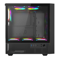 Caja de Ordenador para Juegos de Anime Personalizada, con Panel de Vidrio Templado y Malla Metálica, Ventilador RGB, Pantalla de Temperatura, a Prueba de Polvo, de Plexiglás