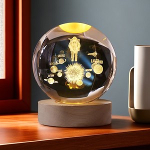 Boule de cristal du système solaire 3D avec base <span class=keywords><strong>en</strong></span> <span class=keywords><strong>bois</strong></span>, sphère de la planète de l'univers gravée - Product Image 5