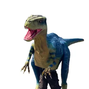 Decoração do natal popular andando dinossauro traje de látex
