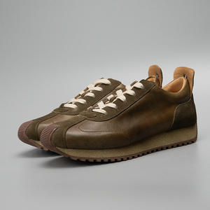Chaussures décontractées en cuir véritable et daim, confortables et durables, avec amorti, pour la marche quotidienne, pour hommes, mode urbaine et extérieure - Product Image 2