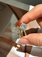 Bague solitaire élégante vintage en or 18 carats avec diamant de laboratoire, cadeau de fiançailles ou d'anniversaire, certifiée IGI, bijoux fins
