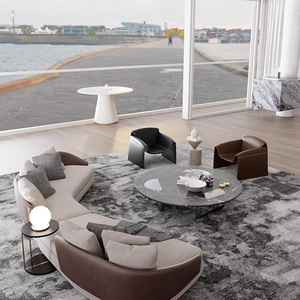 Ashleyy Furniture Suppliers Foshan - Sofá Seccional de Tres Plazas de Cuero Genuino Reclinable Moderno y Personalizable para Apartamento o Villa - Product Image 3