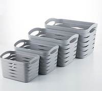 Panier de rangement polyvalent en plastique, petit panier, boîte domestique, grande boîte pour distribuer des médicaments, organiser et ranger des objets