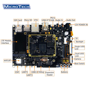 บอร์ดพัฒนาไมโครเทค MT-C8MMX 8GB EMMC แฟลช พร้อม 2GB DDR4 I.MX 8M Cortex-A53 เมนบอร์ดอุตสาหกรรม รองรับ PCBA - Product Image 2