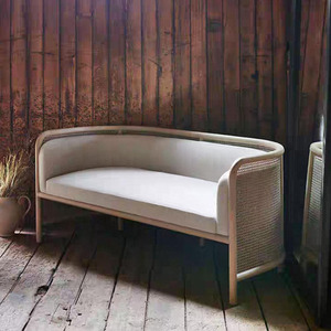 Factory Supply Hotel Commercial Couch Living Room <b>Sofas</b> <b>Rattan</b> Wedding Lounge Set Wooden - Product Image 5