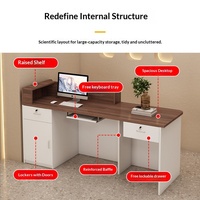 Comptoir d'accueil haut de gamme pour magasin de vêtements, salon de beauté et entreprise - Design moderne avec fonction de présentation