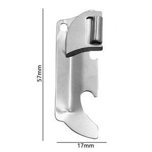 Ouvre-bouteille manuel pliable en acier inoxydable portable, écologique, rectangulaire, à 3 lames, compatible lave-vaisselle, pour bouteilles de vin XHD - Product Image 1