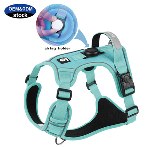 Harness Anjing Mewah dengan Pegangan Reflektif, Tempat AirTag, Bahan Nylon Oxford yang Bernapas, Tahan Lama, dan Dapat Disesuaikan untuk Anjing Besar dan Sedang - Product Image 1