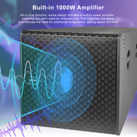 Nuevo Altavoz Profesional Activo con Amplificador DSP Integrado, Subwoofer para Fiestas, DJ, Exteriores, Subwoofer de Bajos Potentes de 18 Pulgadas