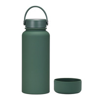 Tasse en acier inoxydable 304 isolée de grande capacité personnalisable à fond antidérapant Bouilloire pour sports de plein air portable Tasse à eau givrée