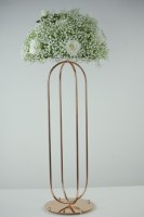 Vase de haute qualité de support de fleur de mariage d'or de conception unique moderne de pièce maîtresse de table pour la décoration d'événement de partie