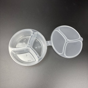 Thân thiện với môi PP nhựa 3-Ngăn nước sốt cup tường duy nhất phong cách gia vị <span class=keywords><strong>container</strong></span> cho takeout dịch vụ thực phẩm - Product Image 1