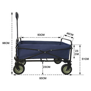 High Quality Foldable Four-Wheel Camping <b>Wagon</b> with Large Capacity All-Terrain OEM Customizable for Storage & Industrial Use - Product Image 2