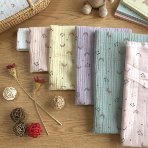 Tissu en coton peigné certifié, gaze double tissée imprimée, 125 GSM, largeur 53/54 pouces, sur mesure pour costumes et robes - Product Image 3