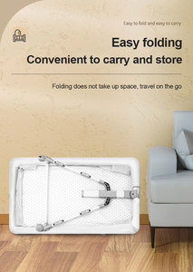 Hot Bán Bé Cạnh Giường Cũi Bé Di Động Cũi Trẻ Em Gấp Cũi Giường Của Đứa Trẻ Bộ Đồ Giường Đặt Cho Mới Sinh Ra Cũi - Product Image 4