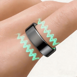 Anneau intelligent vibrant SHR SY15 pour le suivi de la fréquence cardiaque et de la variabilité de la fréquence cardiaque (VFC), alertes de vibration discrètes, appels, messages, contrôle de l'application du sommeil - Product Image 1