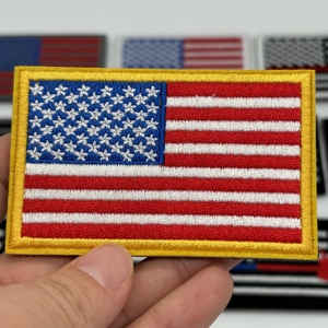 准备发货各种颜色和款式刺绣美国国家国旗补丁刺绣徽章促销 - Product Image 2