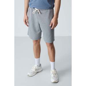 Short en coton coupe standard pour homme Tommylife 100% coton gris chiné basique 81275 - Product Image 4