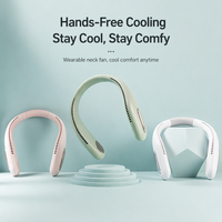 Ventilateur de cou rechargeable à 3 vitesses, mini climatiseur portable, ventilateur personnel rafraîchissant, ventilateur électrique portable pour les voyages en extérieur
