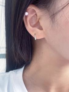 Simple Pure 925 <b>Sterling</b> <b>Silver</b> Mini Cross Stud <b>Earrings</b> for <b>Women</b> Girls Jewelry - Product Image 2