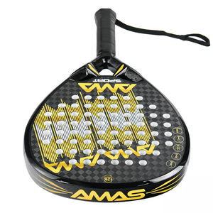 AMA SPORT <span class=keywords><strong>Raquette</strong></span> de tennis de <span class=keywords><strong>padel</strong></span> en fibre de carbone 12K avec logo personnalisé en forme de diamant et bonne rotation et contrôle de la tête - Product Image 4