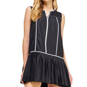 Robe d'été sans manches pour femme, col en V simple, tendance et décontractée, nouvelle collection, vente chaude OEM - Product Image 1