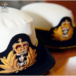 Gorra de Pico de Alta Calidad para Uniforme de Banda, Gorra de Pico con Símbolo de Ancla para Capitán y Oficial con Insignia de Bullion - Product Image 2