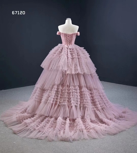 Robe de mariée moderne et sobre Jancember RSM67120 2023, modèle Little Bride, épaules dénudées - Product Image 3