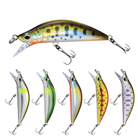 Nouvelle conception de leurre japonais Mini Minnow 50MM 4.5g, leurres durs submergés pour la pêche au bar et à la truite en rivière, lac et ruisseau