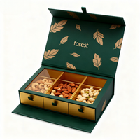 Boîte d'emballage cadeau fantaisie de luxe personnalisée en papier fruits secs noix de cajou pour fruits
