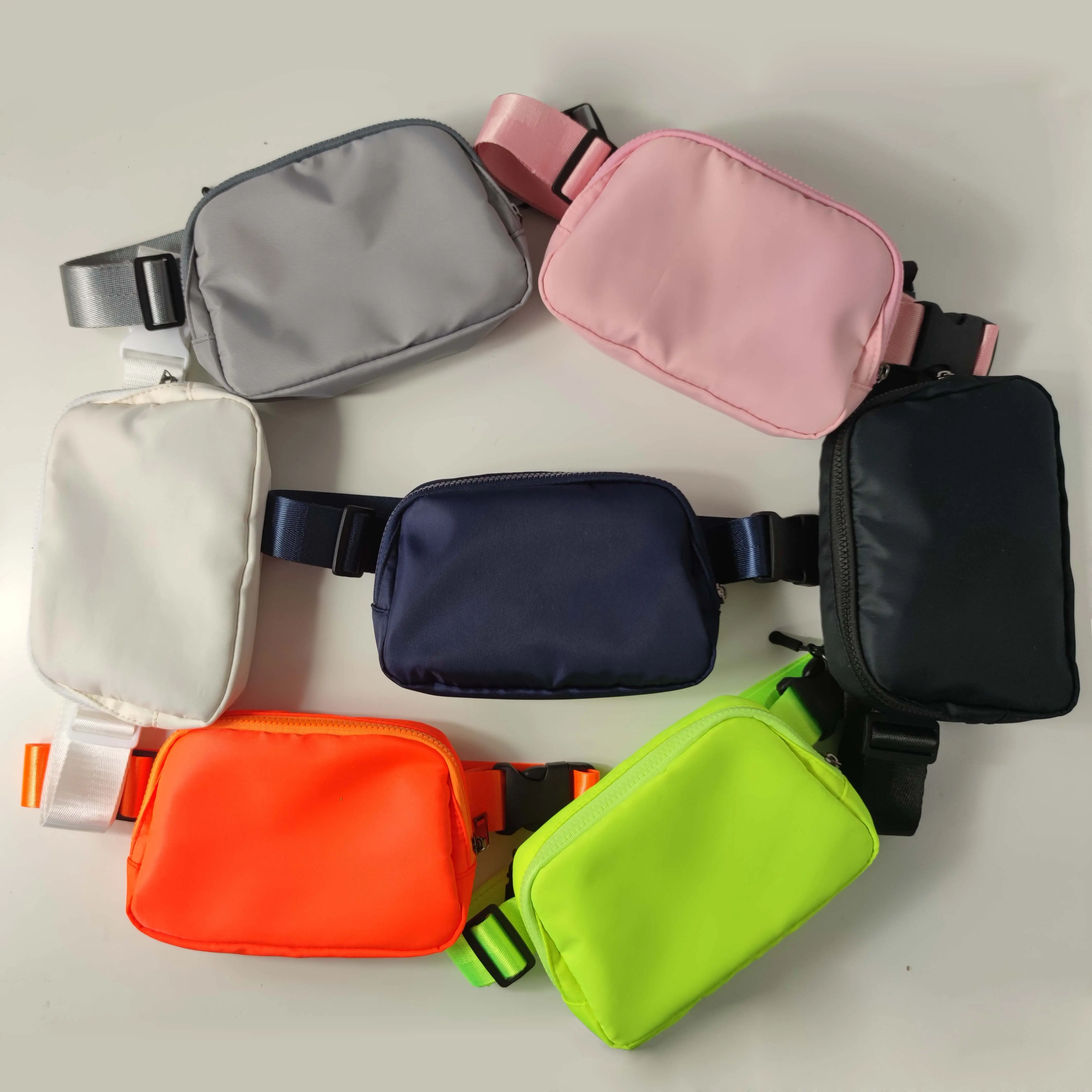 Wholesale Low MOQ Custom Logo Lulu Sports Belt Bags Water Resistant Fitness Fanny Pack Women Men Miss lulu Crossbody Bag
