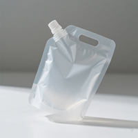 Sachets de remplissage pour boissons liquides, jus, bière, emballage transparent, sachets doy-pack, sachets en plastique avec bec verseur, sachets debout avec poignée et bec verseur