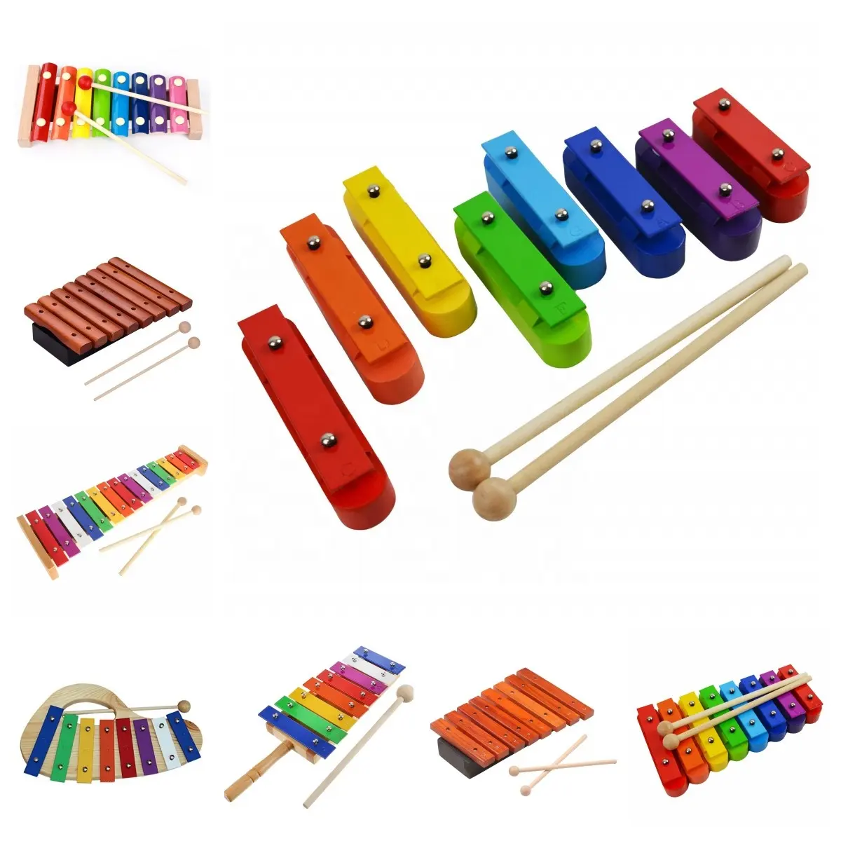 Xylophone cho trẻ em gỗ Xylophone đặt trẻ em nhạc cụ đồ chơi cho mầm non