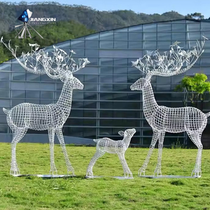 منحوتات غزال بإطار سلكي مخصصة حديثة-ديكور رائع لأوروبا وأمريكا والشرق الأوسط - Product Image 6