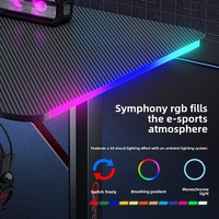 Table de jeu RGB en acier pour le gaming, le bureau à domicile et les cybercafés, lumineuse, modèle D2208, vente en gros transfrontalière du fabricant
