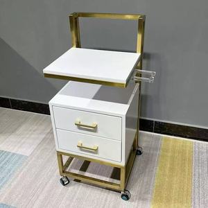 Modern Wooden Furniture Beauty Trolley Salon Styling Trolley Metal <b>Plastic</b> Tool for Car Beauty Salon Barber Shop Living Room - Product Image 4