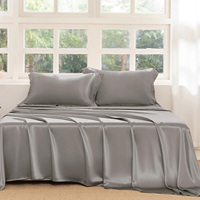 Ensemble de draps en soie respirants et évacuant l'humidité pour les soins des cheveux et de la peau Ensemble de literie Queen Size Collections