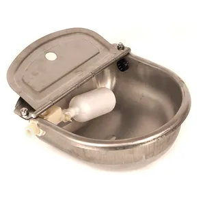 Automatic Stainless Steel Waterer Bowl with Float Valve and Drainage Hole Water Trough