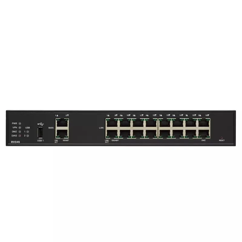 가격 양보 새로운 오리지널 16 네트워크 포트 기가비트 엔터프라이즈 VPN 라우터 Rv345-k9-cn