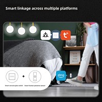 Interrupteur intelligent Wi-Fi moderne en plastique avec design personnalisé imprimé graffiti Mfw, commande vocale Alexa et application, tactile concave