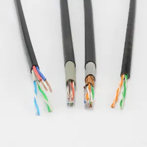 24awg 2 paires de câbles pour réseau Internet extérieur Lan Cat5a Cat 5 Cat5 Logo OEM 305m Box UTP FTP SFTP Cat 5e