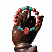 Bracelet artisanal de perles d'encens de 10 mm, feuille d'érable, parfum naturel aux herbes, bijoux OEM, marque privée, esthétique orientale, spirituel
