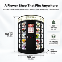Distributeur automatique de fleurs en plein air, boutique de fleurs automatique, bouquets frais, écran tactile, prix de gros commercial